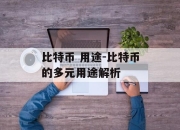 比特币 用途-比特币的多元用途解析